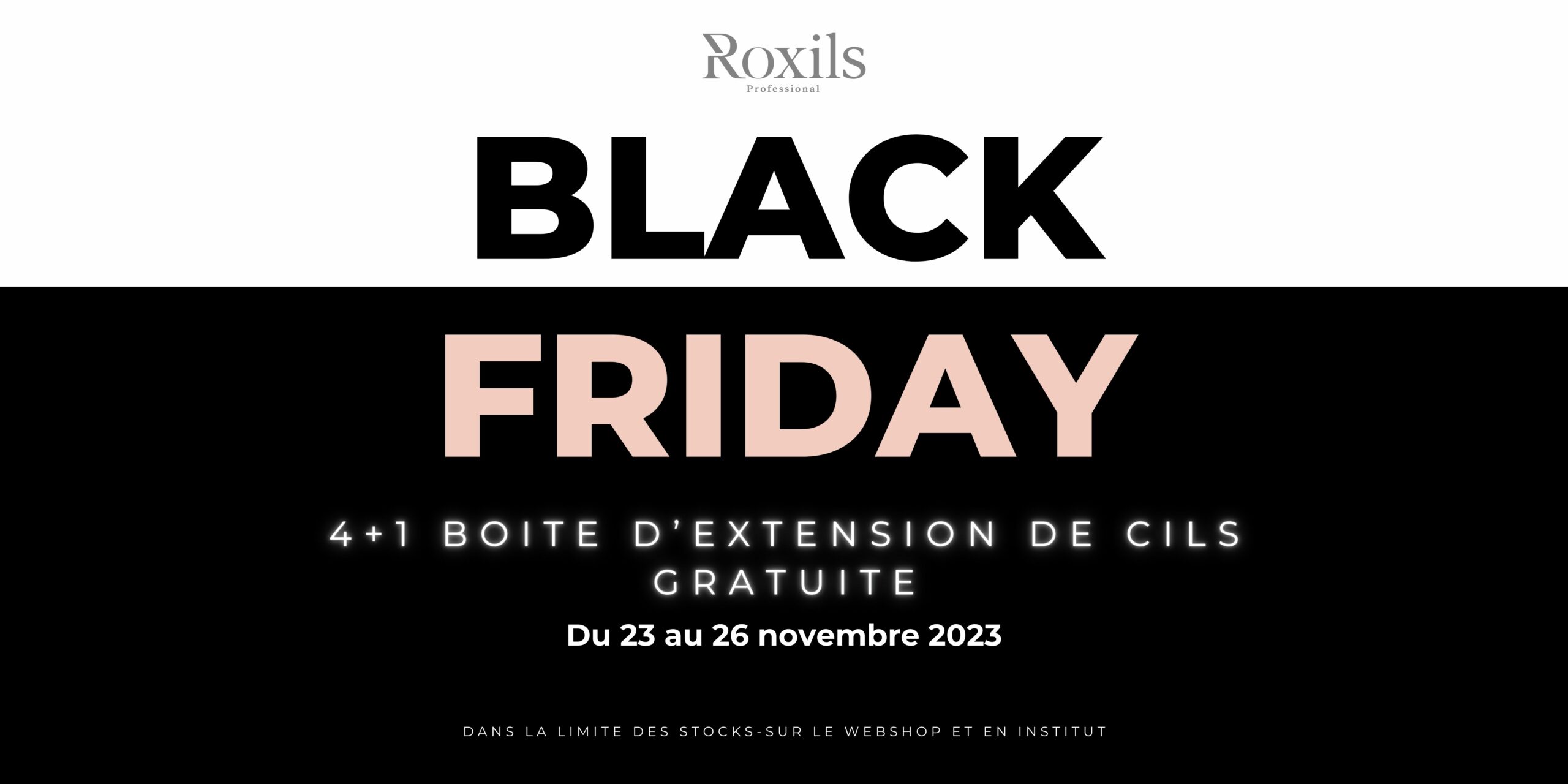Black and White Animated Black Friday Instagram Post (Medium Banner (US) (Landscape))
