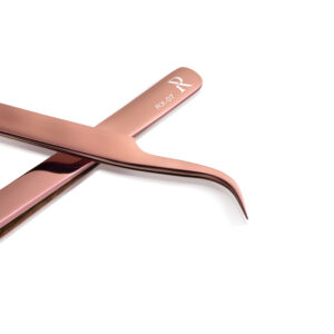 RX-07 FIBER pink gold tweezers Tweezers Roxils